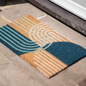 Cedar & Sage Abstract Design Coir Doormat