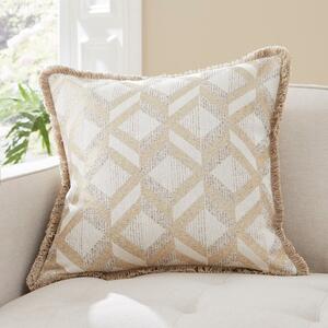 Luxe Jacquard Geo Cushion