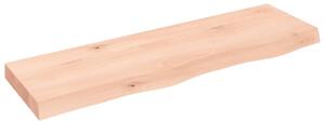 Wall Shelf 100x30x(2-6) cm Untreated Solid Wood Oak
