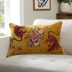 Cotton Velvet Tiger Cushion