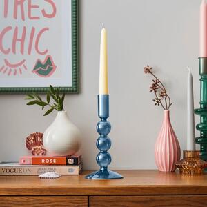 3 Ball Glass Candlestick Holder