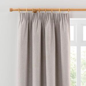 Luna Brushed Blackout Pencil Pleat Curtains