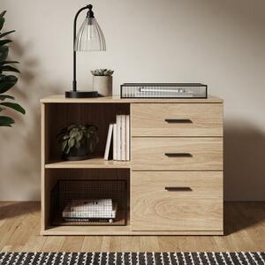 Edison Storage Cabinet, Oak Effect