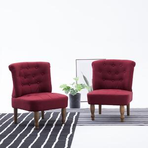 282129 French Chair Wine Red Fabric