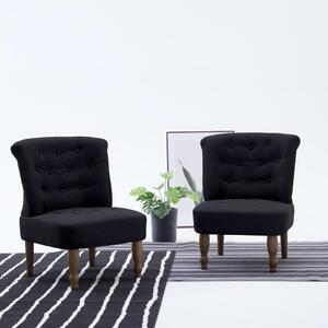 282127 French Chair Black Fabric