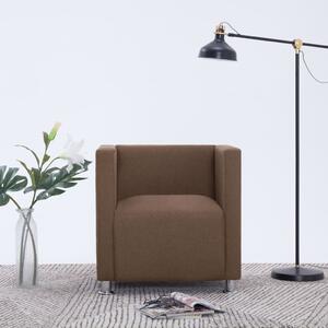 282146 Cube Armchair Brown Polyester