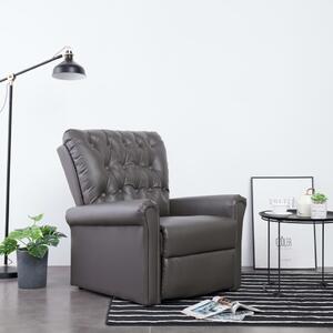 282168 Reclining Chair Grey Faux Leather