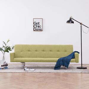 282222 Sofa Bed with Armrest Green Polyester