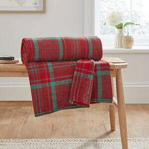 Printed Check Fleece Throw Blanket