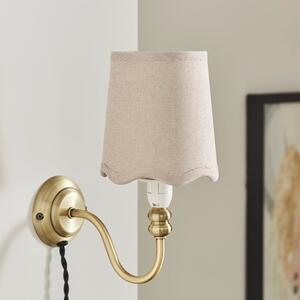 Scalloped Edge Linen Lamp Shade