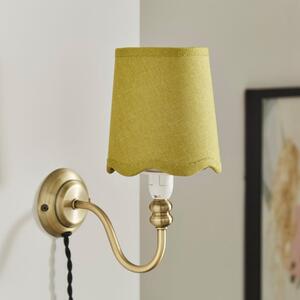 Scalloped Edge Linen Lamp Shade