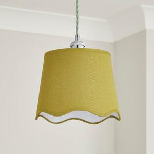 Scalloped Edge Linen Lamp Shade