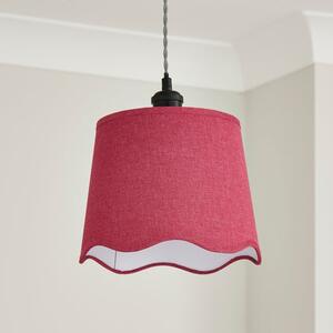 Scalloped Edge Linen Lamp Shade