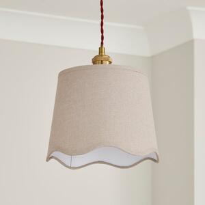 Scalloped Edge Linen Lamp Shade