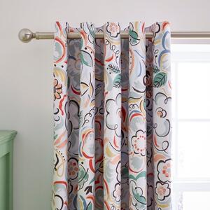 Heart and Soul Ayva Floral Blackout Eyelet Curtains