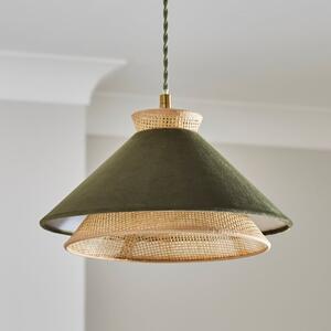 Phuket Recycled Velvet Rattan Lamp Shade