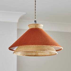 Phuket Recycled Velvet Rattan Lamp Shade