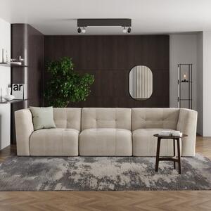 Modular Squish Natural Tonal Chenille 3 Seater Sofa