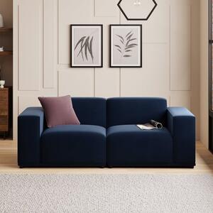 Modular Cruz Luxe Navy Velvet 2 Seater Sofa