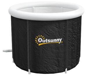 Outsunny Cold Plunge Tub, Portable Ice Bath Cold Water Therapy Tub with Thermo Lid, for Athletes Polar Recovery, Black