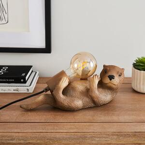 Ottelie the Otter Resin Table Lamp