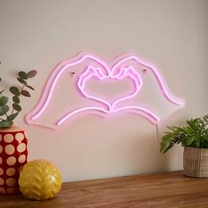 Heart Hands Neon Sign