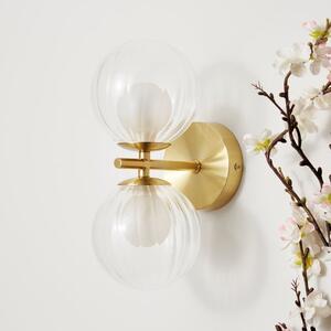 Leirah Ribbed 2 Light Wall Light