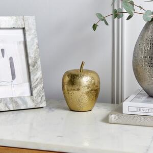 Recycled Aluminium Gold Apple Ornament