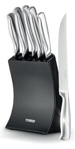 Tower 5 Piece Knife Set with Block Black