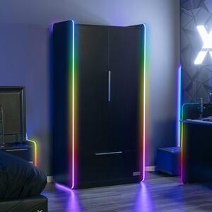 X Rocker Electra 2 Door Wardrobe with LED Lights