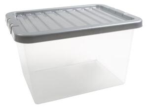 25L Silver Plastic Storage Box