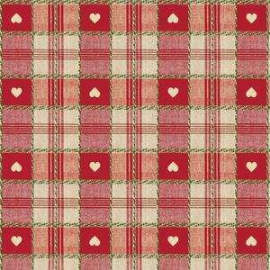 By the Metre Red Hearts PVC