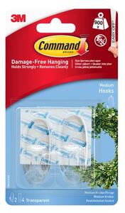 Set of 2 Command Decorating Clear Hooks