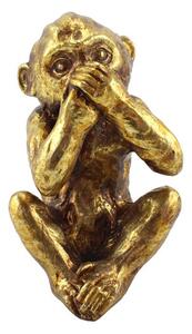 Speak No Evil Resin Monkey Ornament