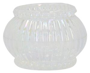 Ribbed Lustre Glass Tealight Holder