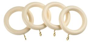 Universal Pack of 4 35mm Cream Curtain Rings