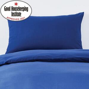 Non Iron Navy Standard Pillowcase Pair