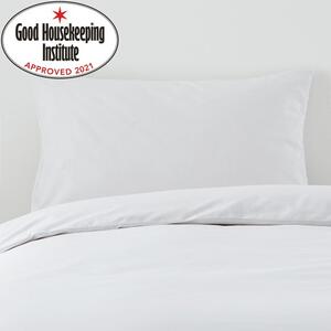 Non Iron Plain Dye White Standard Pillowcase Pair