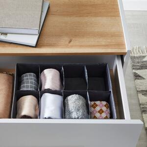 Eight Compartment Drawer Organiser Grey