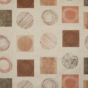 By the Metre Mocha Circles PVC