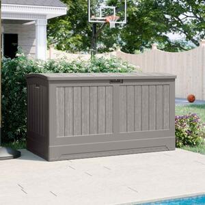 Bliss Reinforced Resin Garden 757L Storage Box in Stone Grey