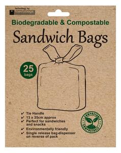 Pack of 25 Biodegradable Compostable Sandwich Bags