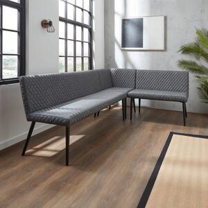 Montreal Corner Dining Bench, Grey Faux Leather
