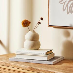 Speckled White Sand Ceramic Bud Vase