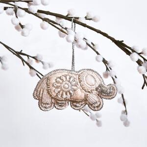 Beaded Elephant Hanging Decoration