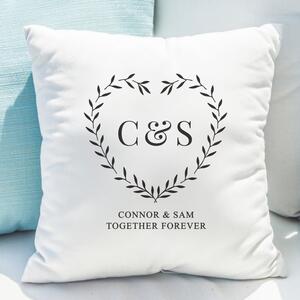 Personalised Couples Heart Cushion