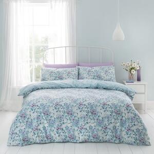 Catherine Lansfield Daisy Meadow Floral Duck Egg Blue Duvet Cover and Pillowcase Set