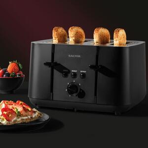 Salter Kuro Black 4 Slice Toaster