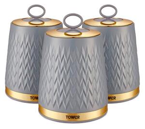 Set of 3 Tower Empire Kitchen Canisters