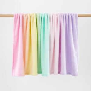 Rainbow Ombre Fleece Throw Blanket